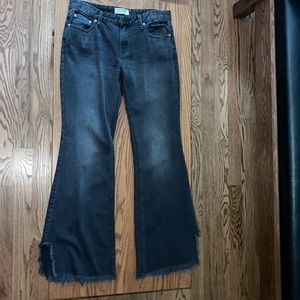 We The Free frayed flare jeans